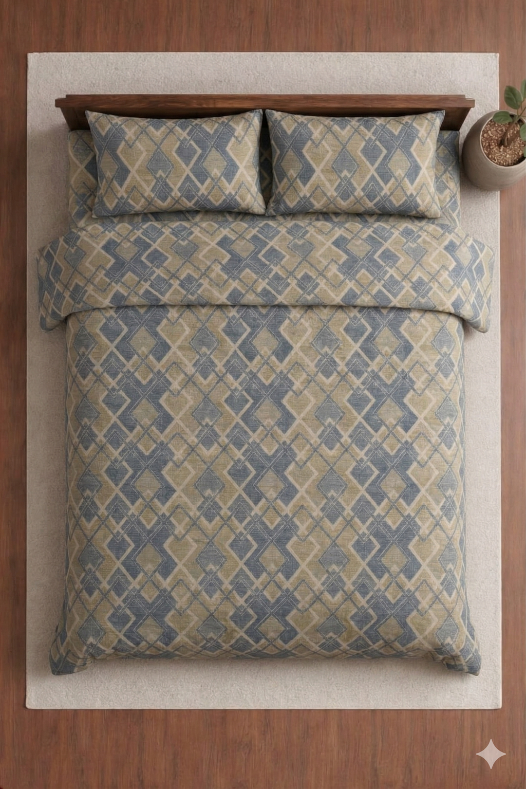 Crown Designer Bedsheet Set for daily Elegant vibes