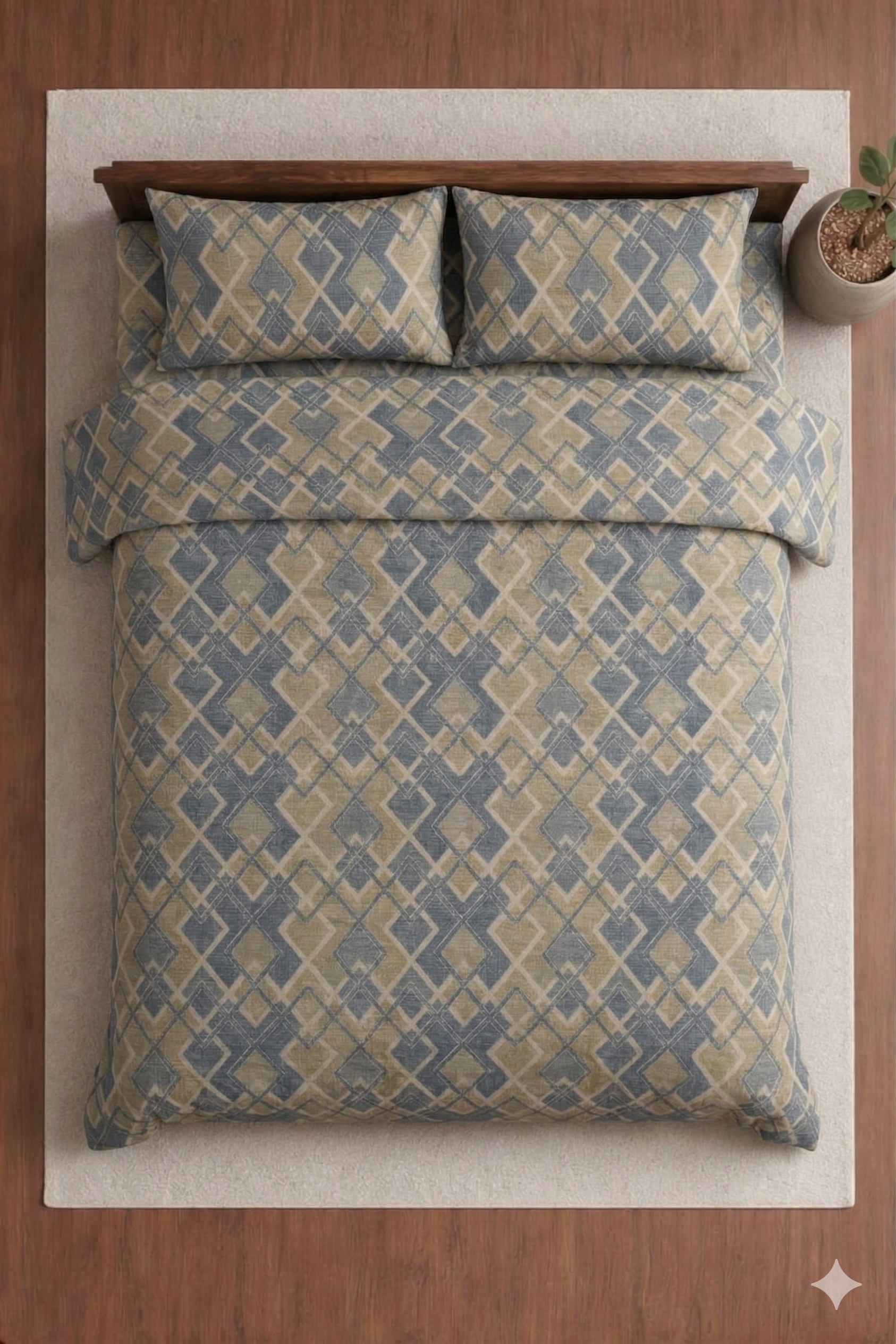 Crown Designer Bedsheet Set for daily Elegant vibes