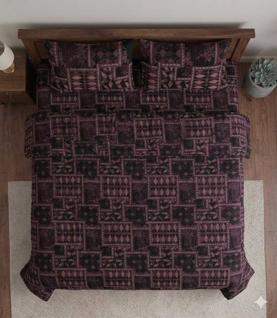 Italian Meenakari Designed Bedsheet set