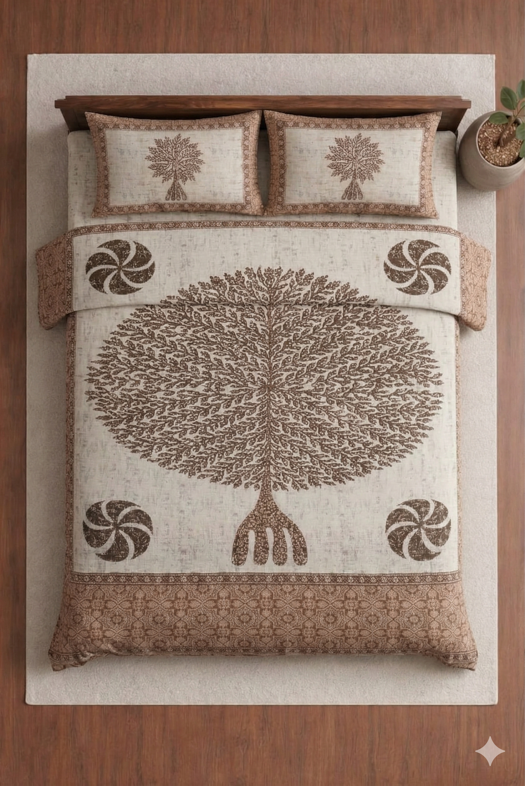 Jantar Mantar-Designer Diwan Bedsheet Set