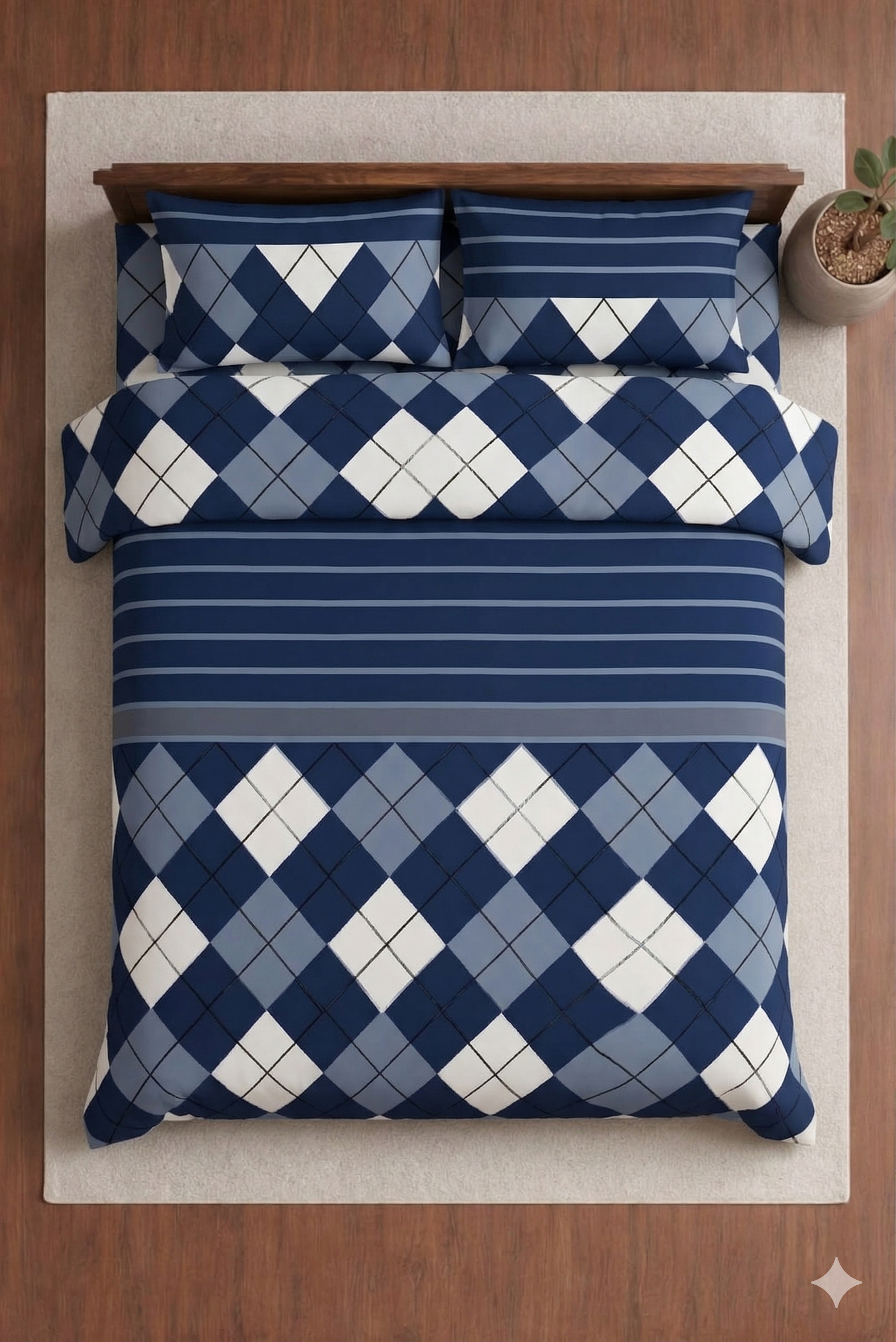 White Pearl Designer Bedsheet Set