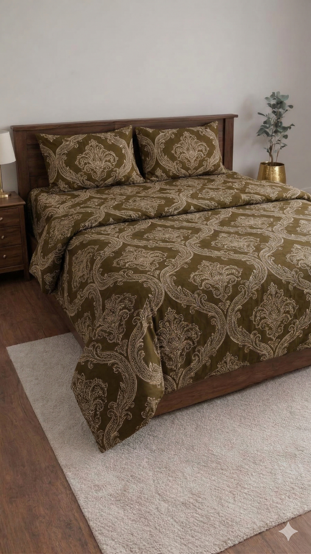 Blue Berry Premium Designer Bedsheet Set