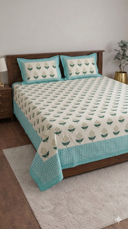 Alexa Designer Soft Printed Double Bedsheet