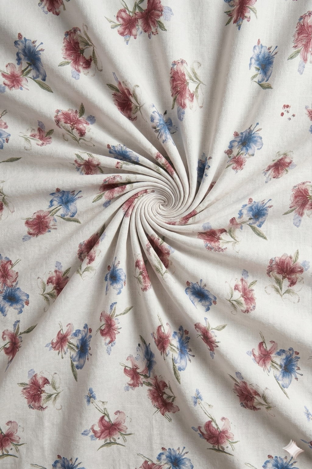 Snow White Designer Floral Bedsheet Set