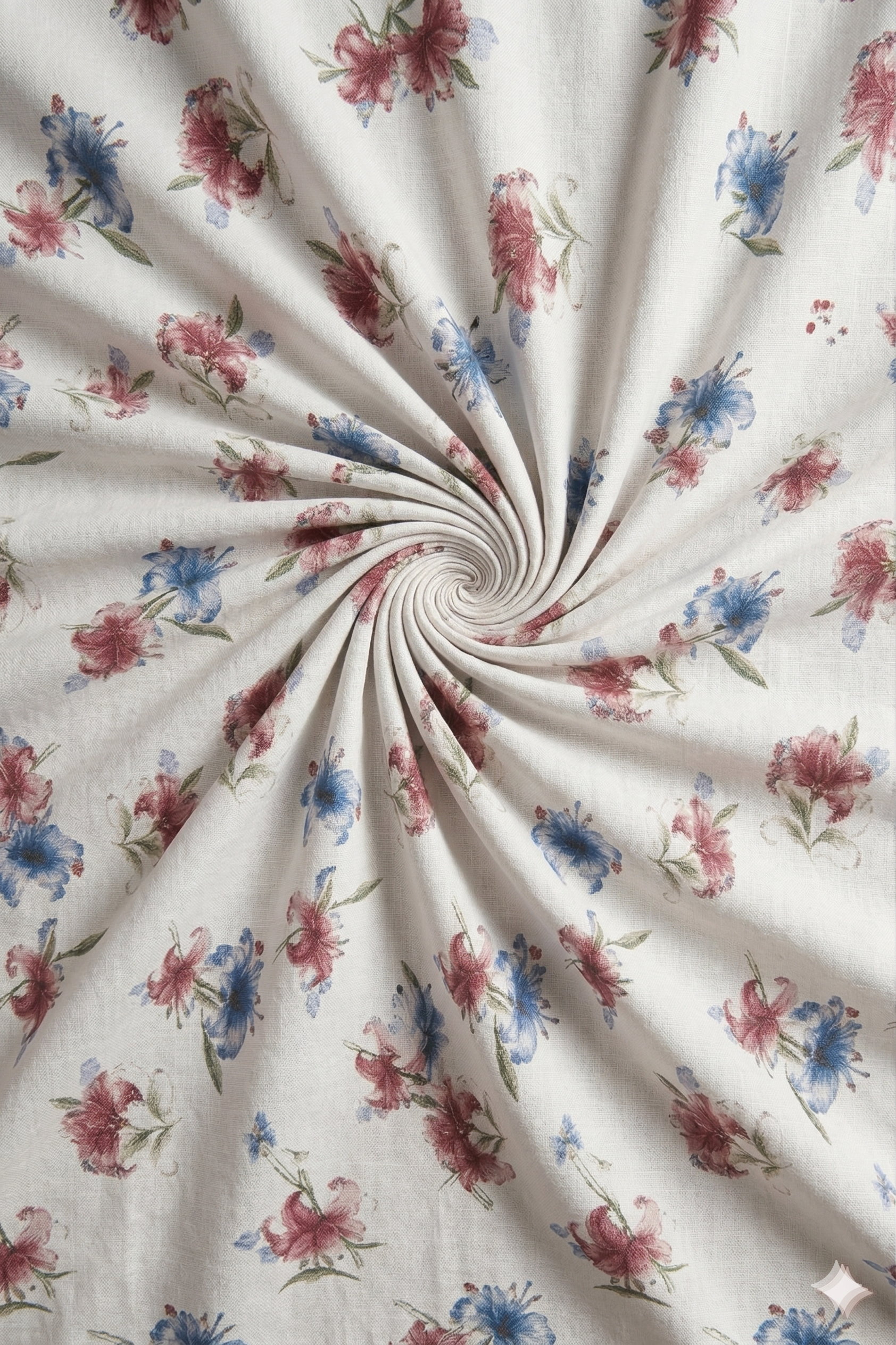 Snow White Designer Floral Bedsheet Set