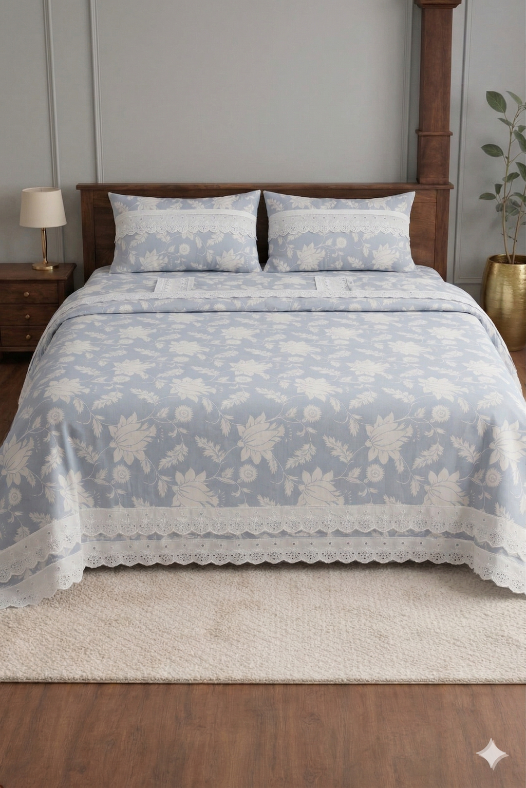 Anokhi Premium Blue Bedding Set