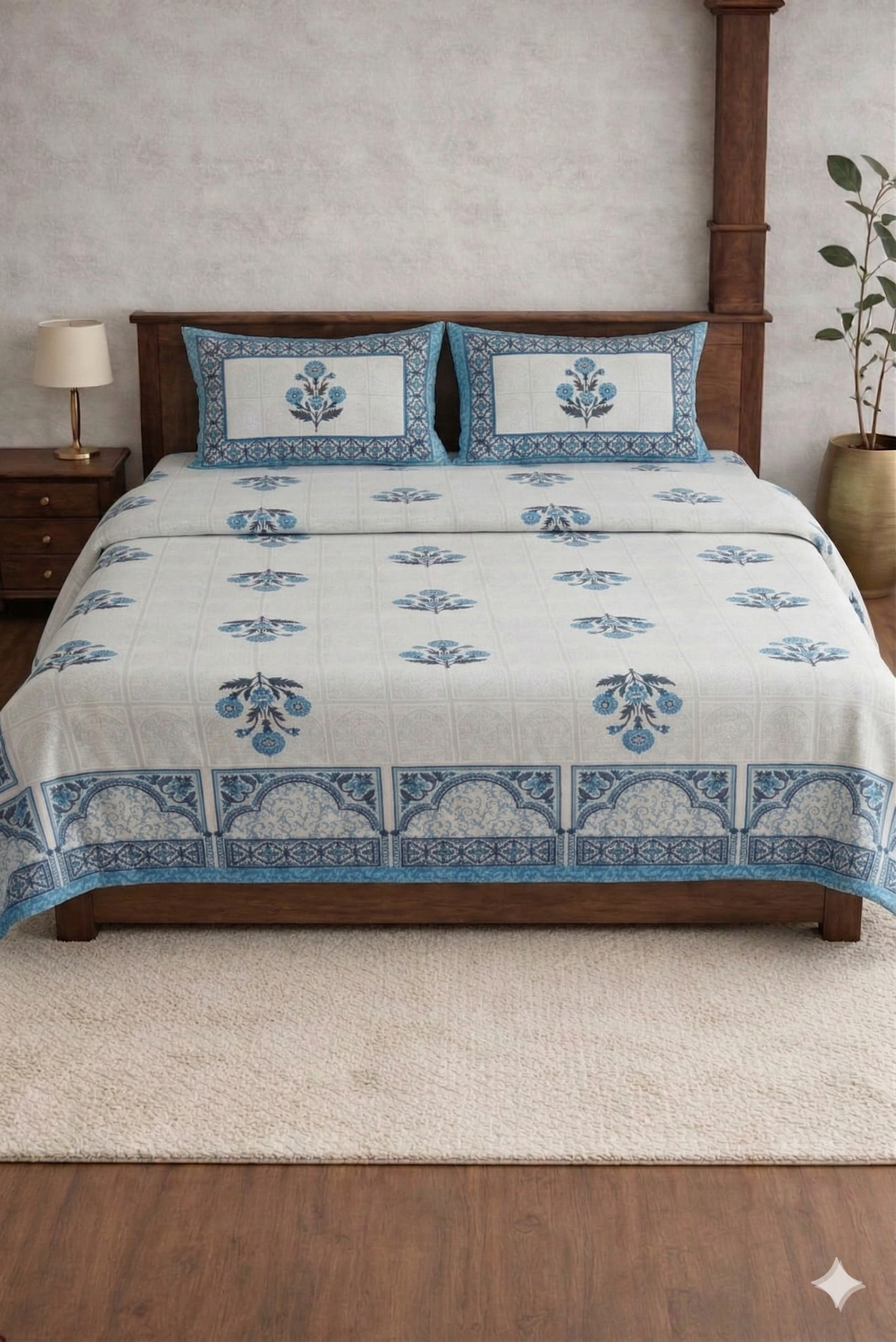 Jhankar-Designer Soft printed Bedsheet