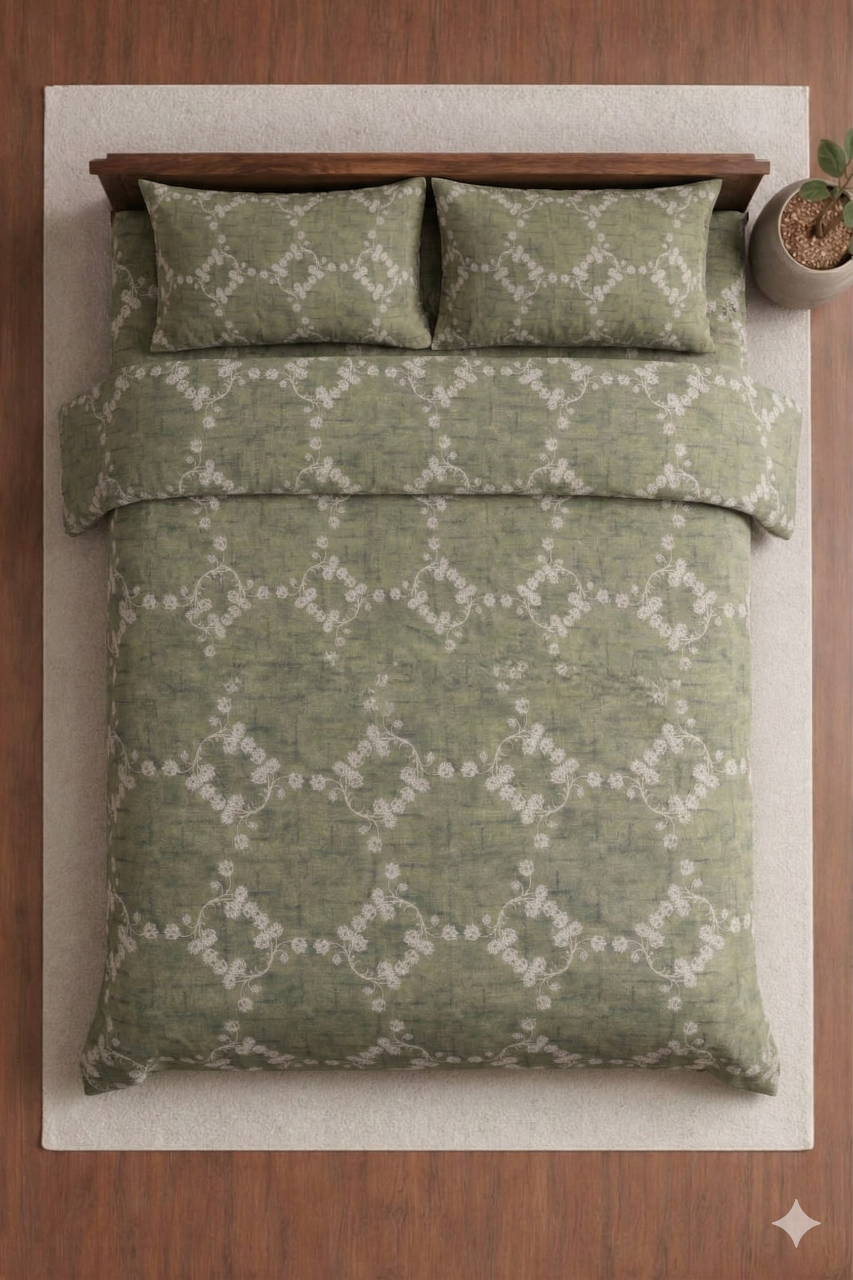 Blue Berry Premium Designer Bedsheet Set