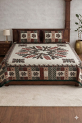 Block jaal Jaipuri Designer Bedsheet
