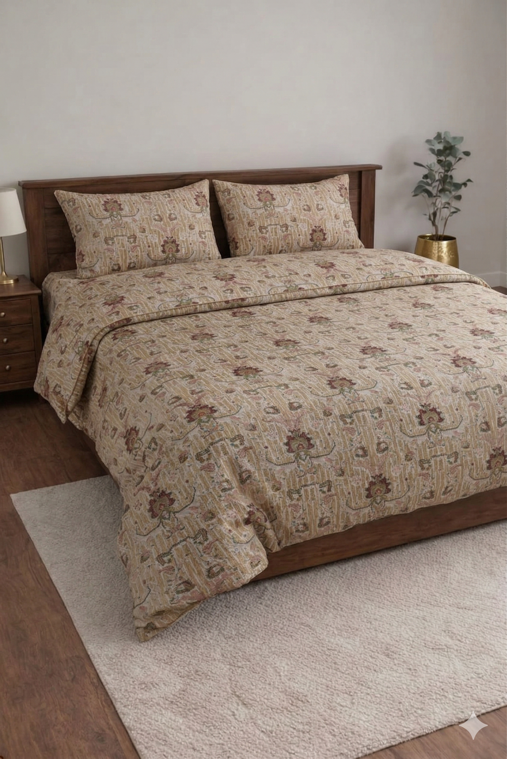 Crown Designer Bedsheet Set for daily Elegant vibes