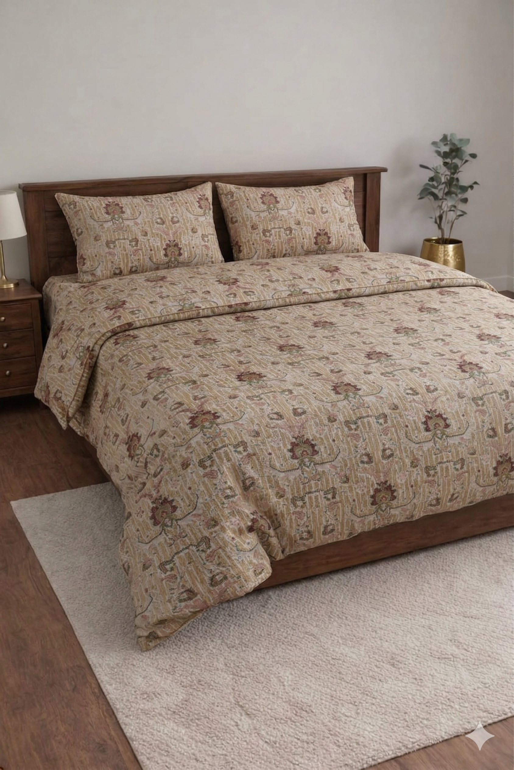 Crown Designer Bedsheet Set for daily Elegant vibes