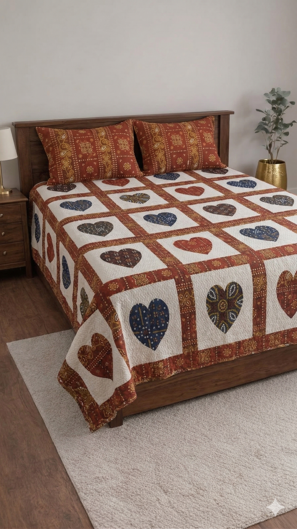 Chunari Print Barmedi Printed Bedsheet set for Traditional look