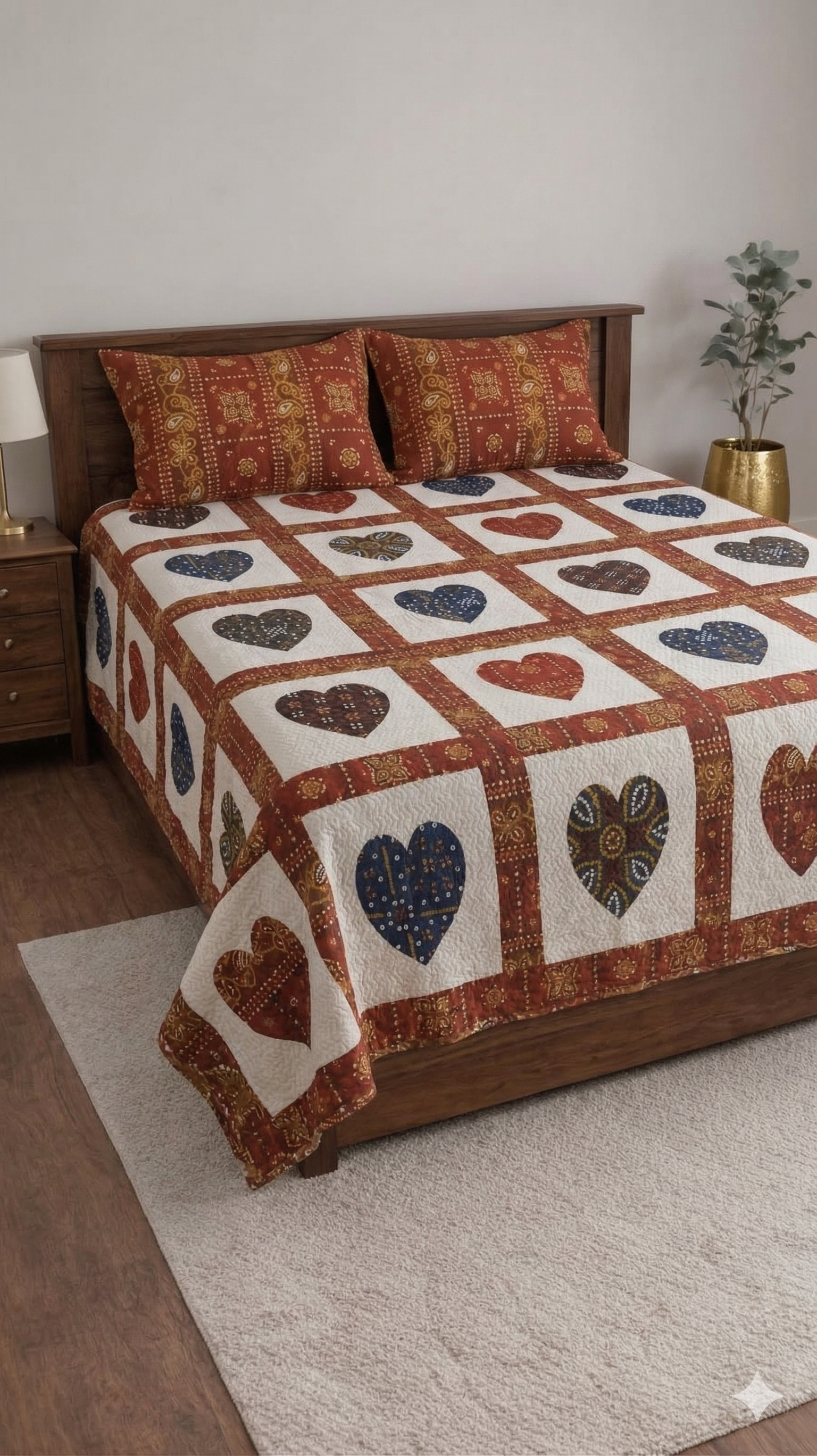 Chunari Print Barmedi Printed Bedsheet set for Traditional look