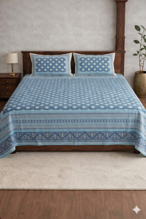 Designer Soft Printed Double Bedsheet
