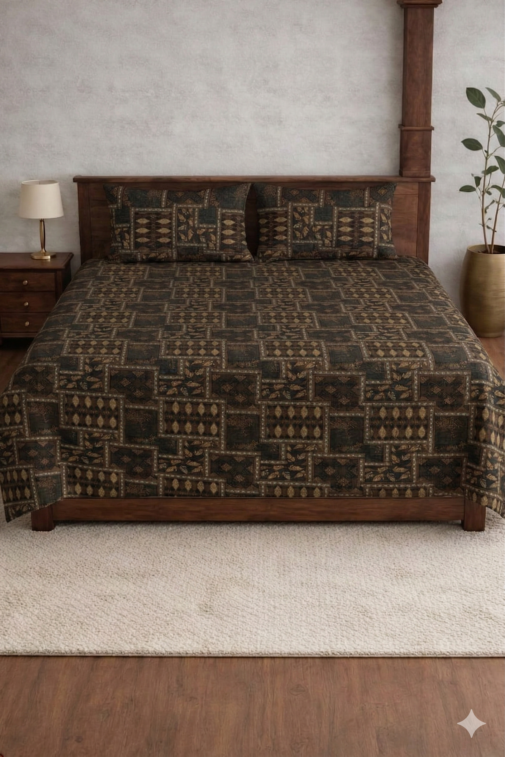 Italian Meenakari Designed Bedsheet set