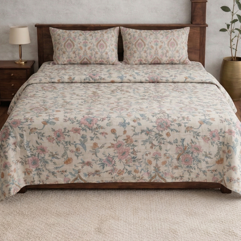 Elegant Designer Diwan Bedsheet Set