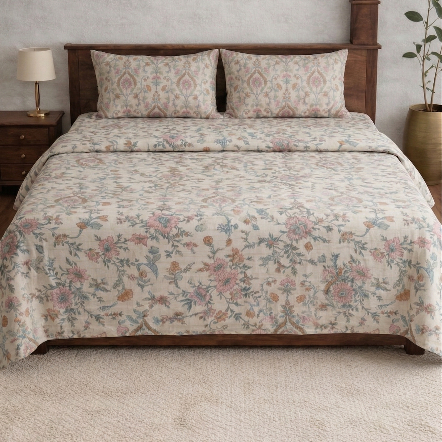 Elegant Designer Diwan Bedsheet Set