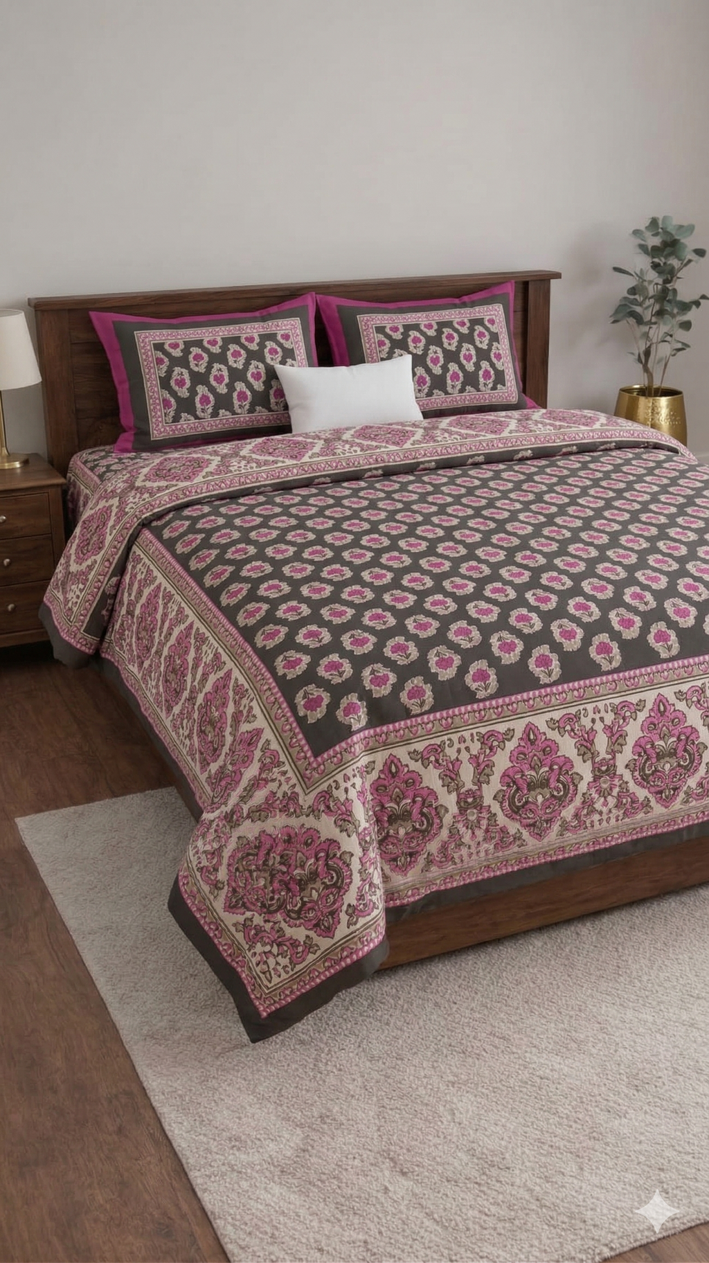 Tulip Rose Designed premium Bedsheet Set