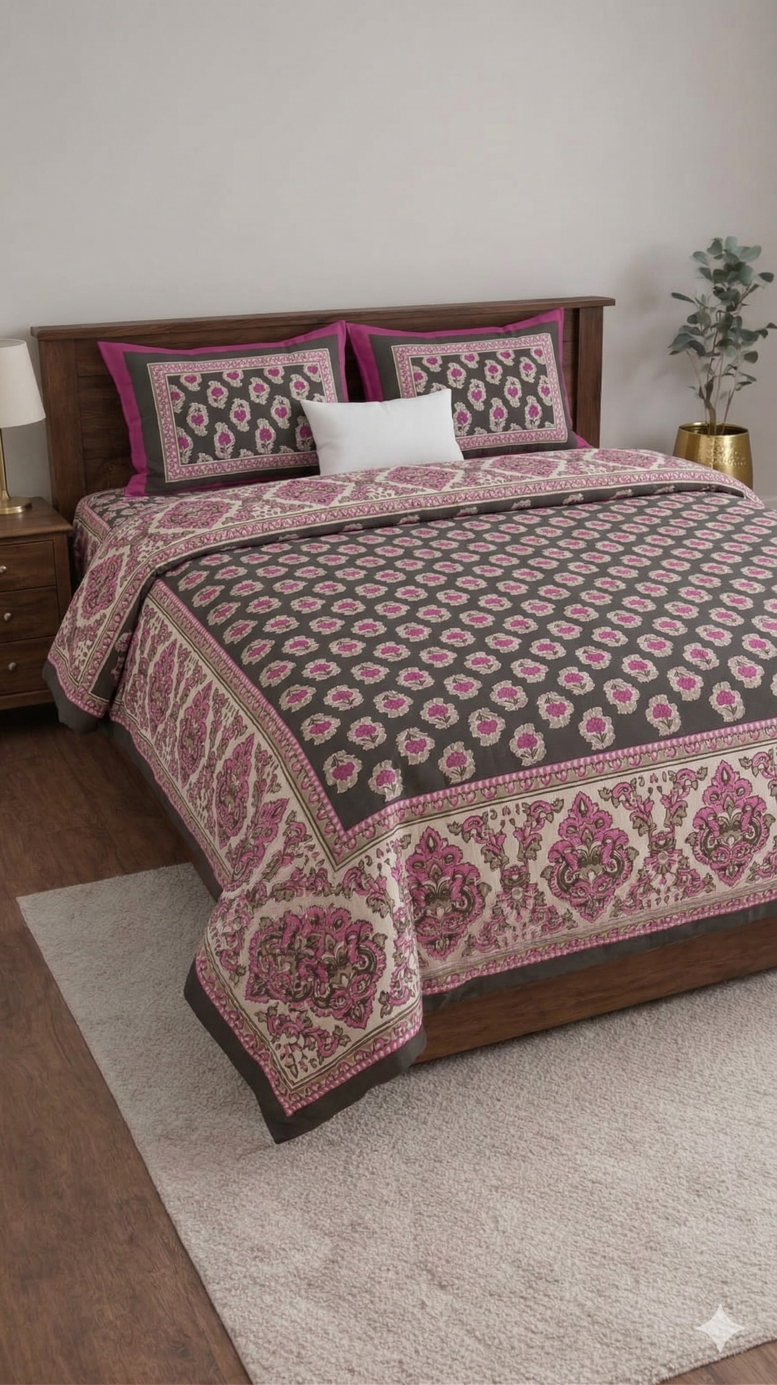 Tulip Rose Designed premium Bedsheet Set