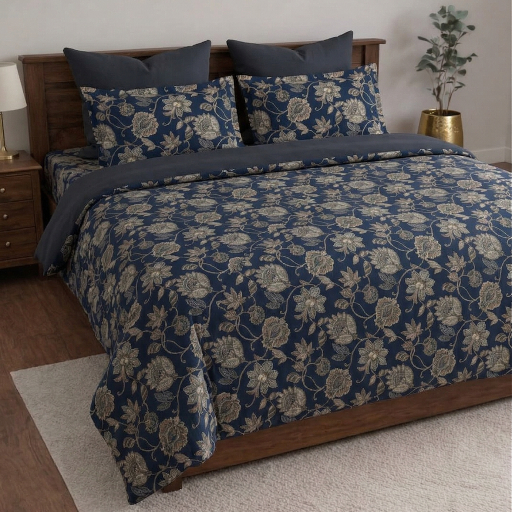 Italian Meenakari Besdsheet set