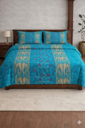 Banarasi Blue Bedsheet Set