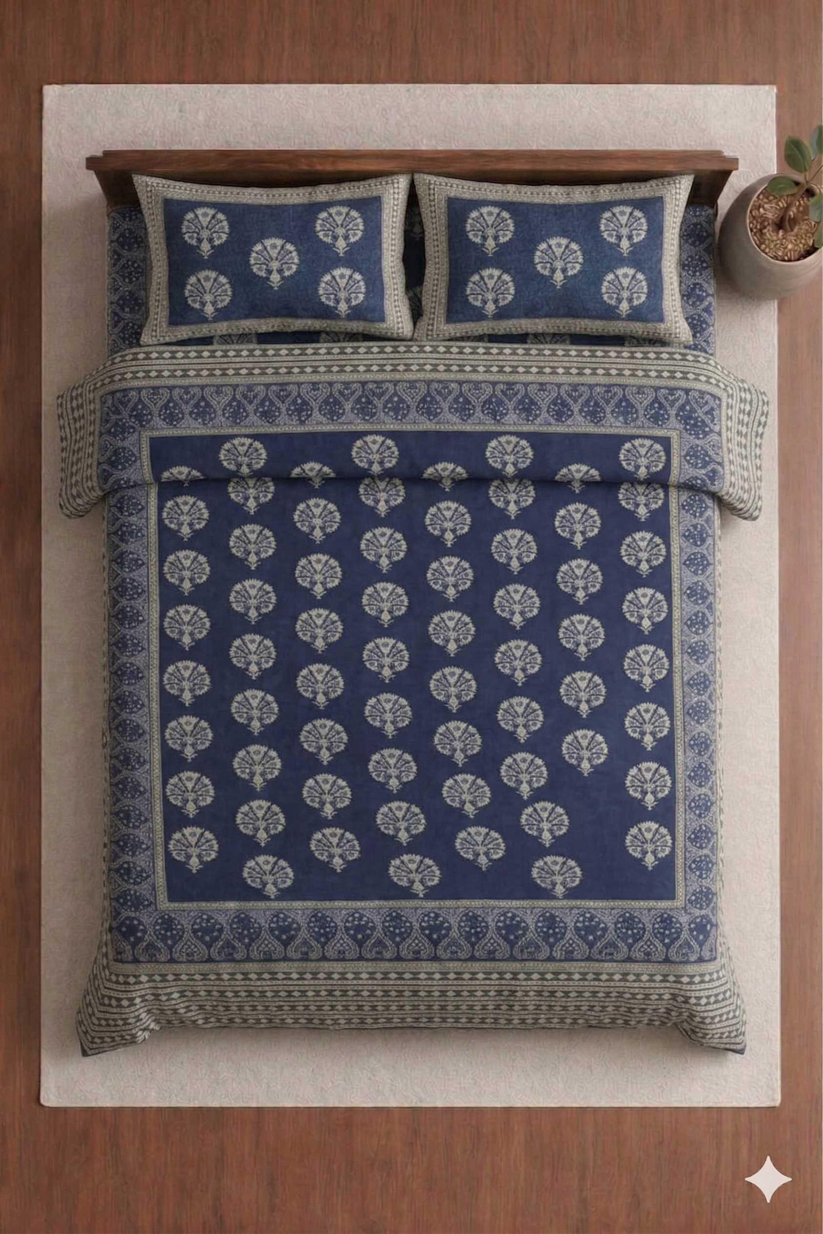 Jantar Mantar-Designer Diwan Bedsheet Set