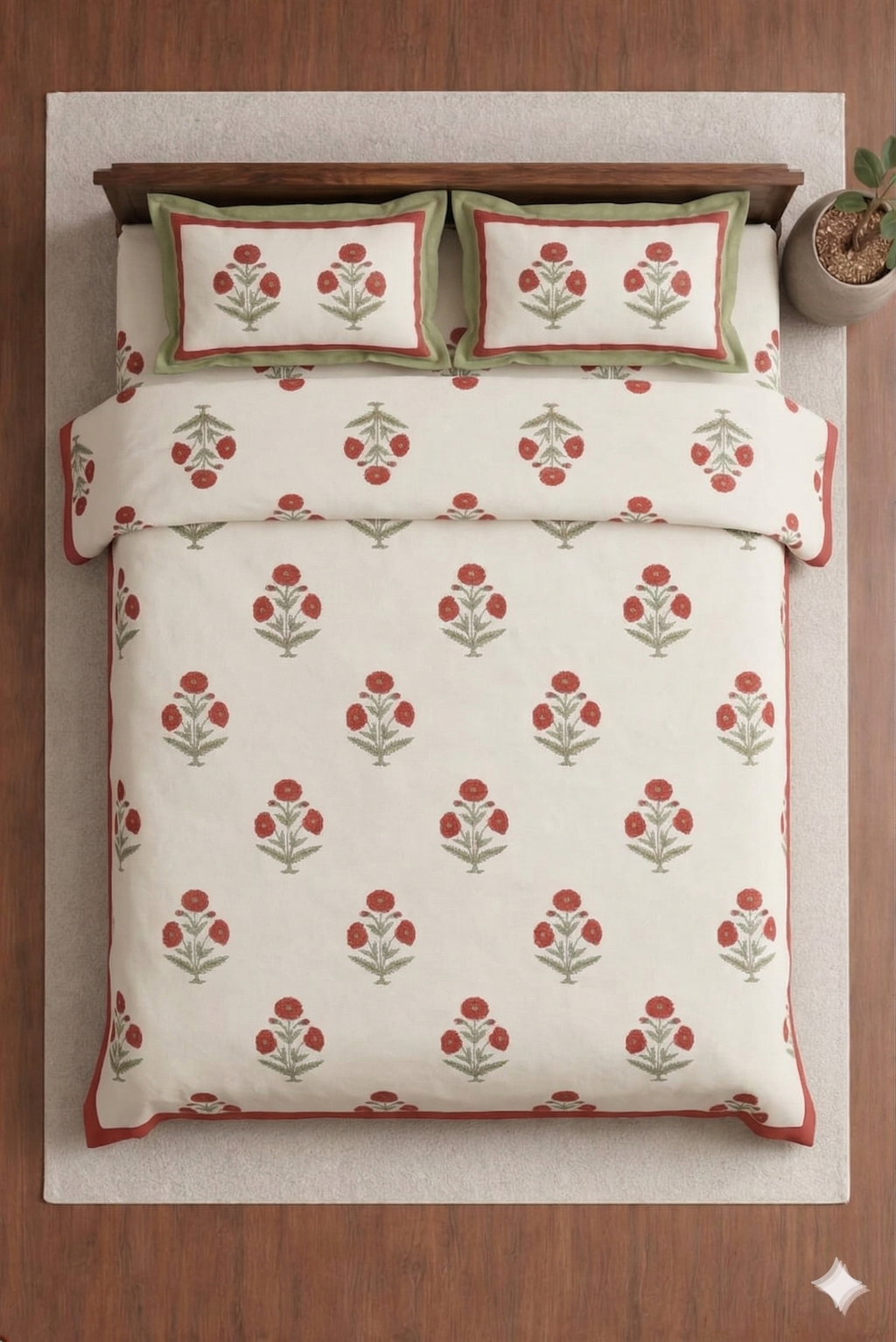 Tulip Rose Designed premium Bedsheet Set