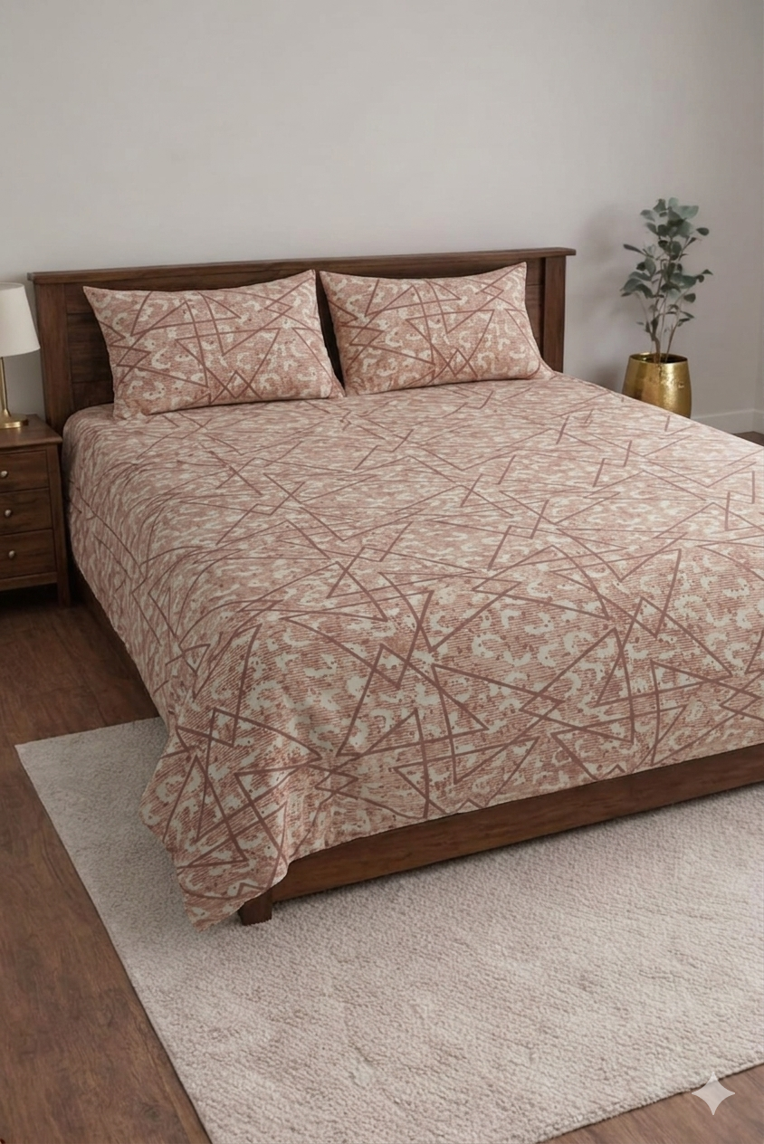 Crown Designer Bedsheet Set for daily Elegant vibes