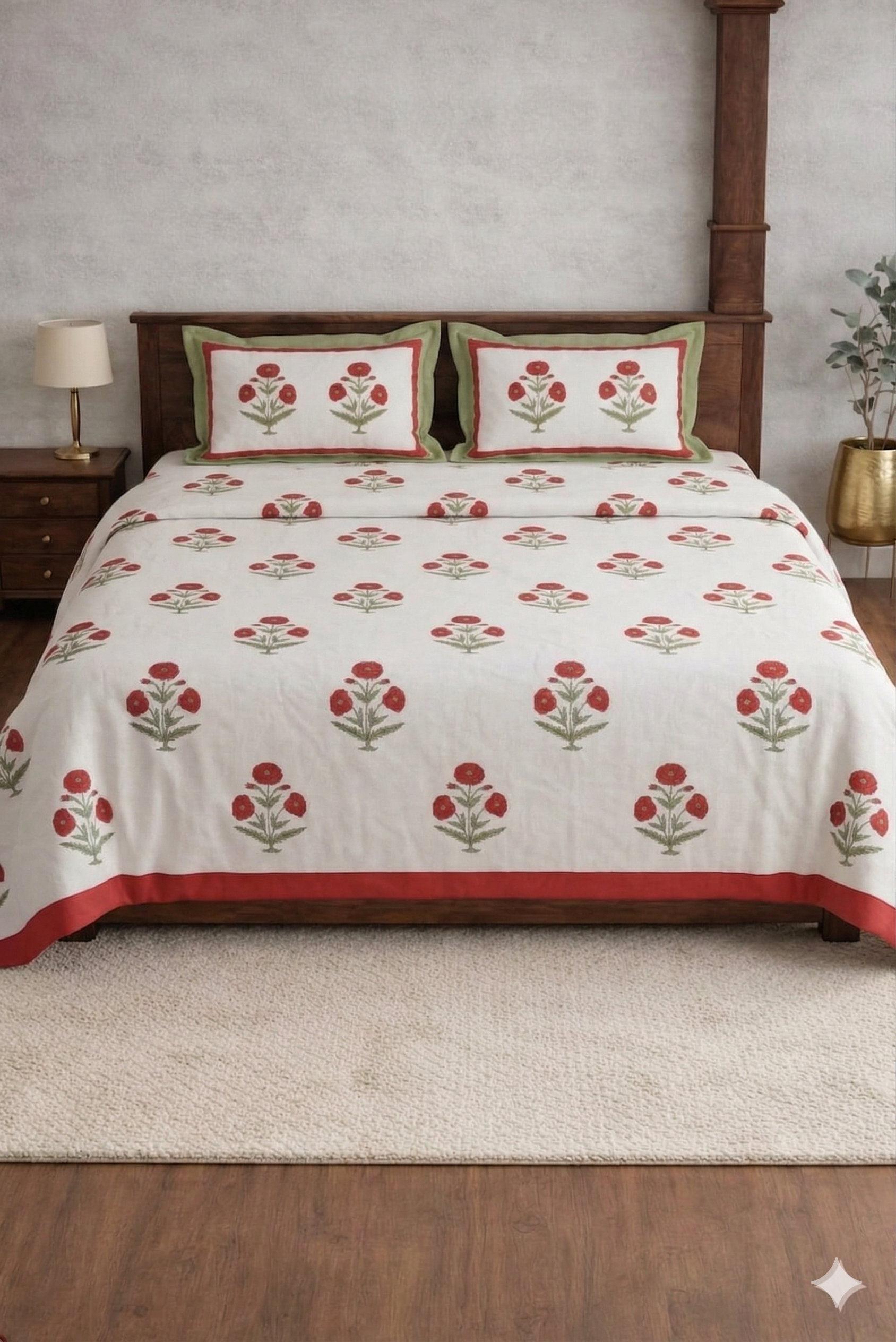 Tulip Rose Designed premium Bedsheet Set