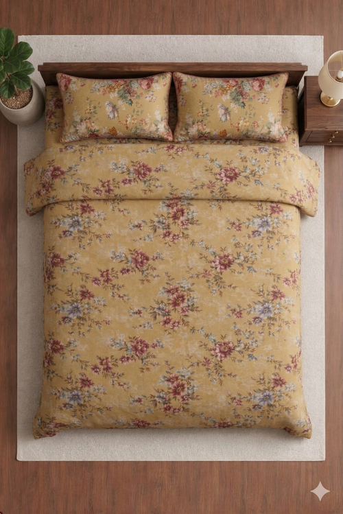 Anokhi Brown Cotton Bedding Set