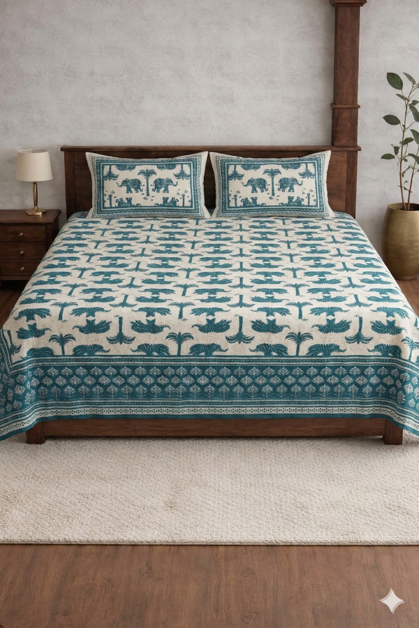 Designer Soft Printed Double Bedsheet