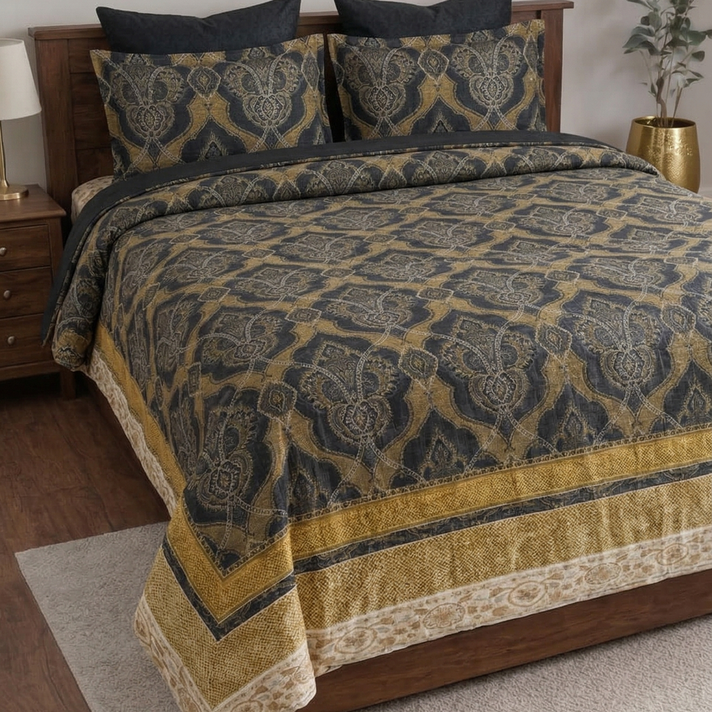 Italian Meenakari Besdsheet set
