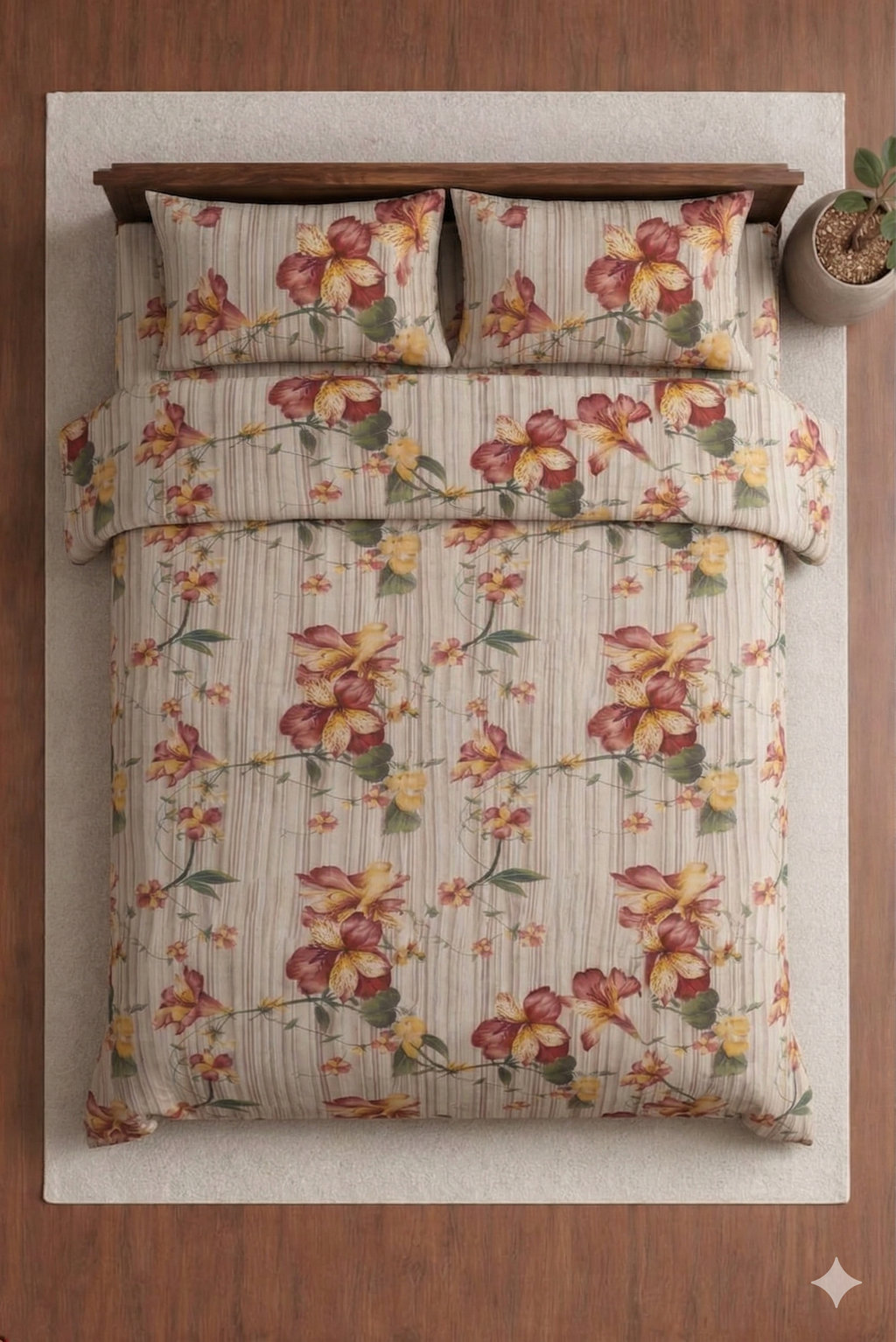 Sonet Floral Printed Bedsheet Set