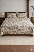 Palmora Floral Printed Designer Bedsheet Set