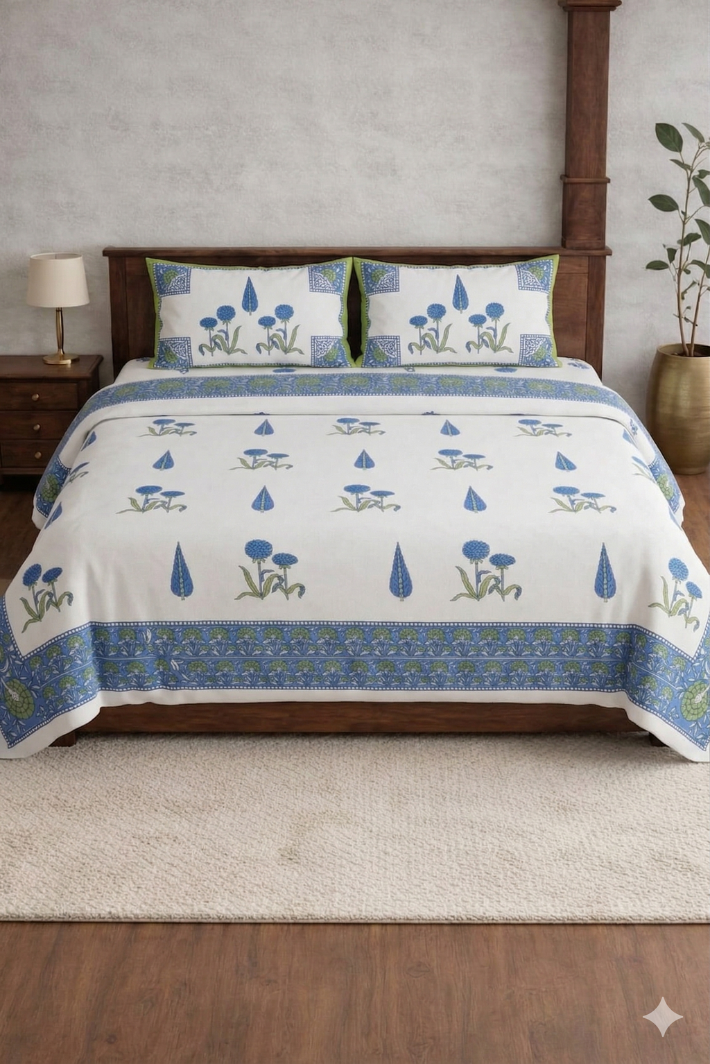 Tulip Rose Designed premium Bedsheet Set