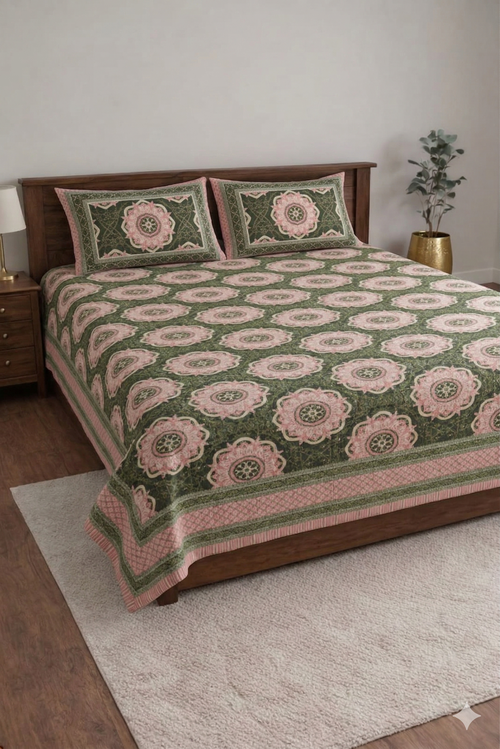 Alexa Designer Soft Printed Double Bedsheet