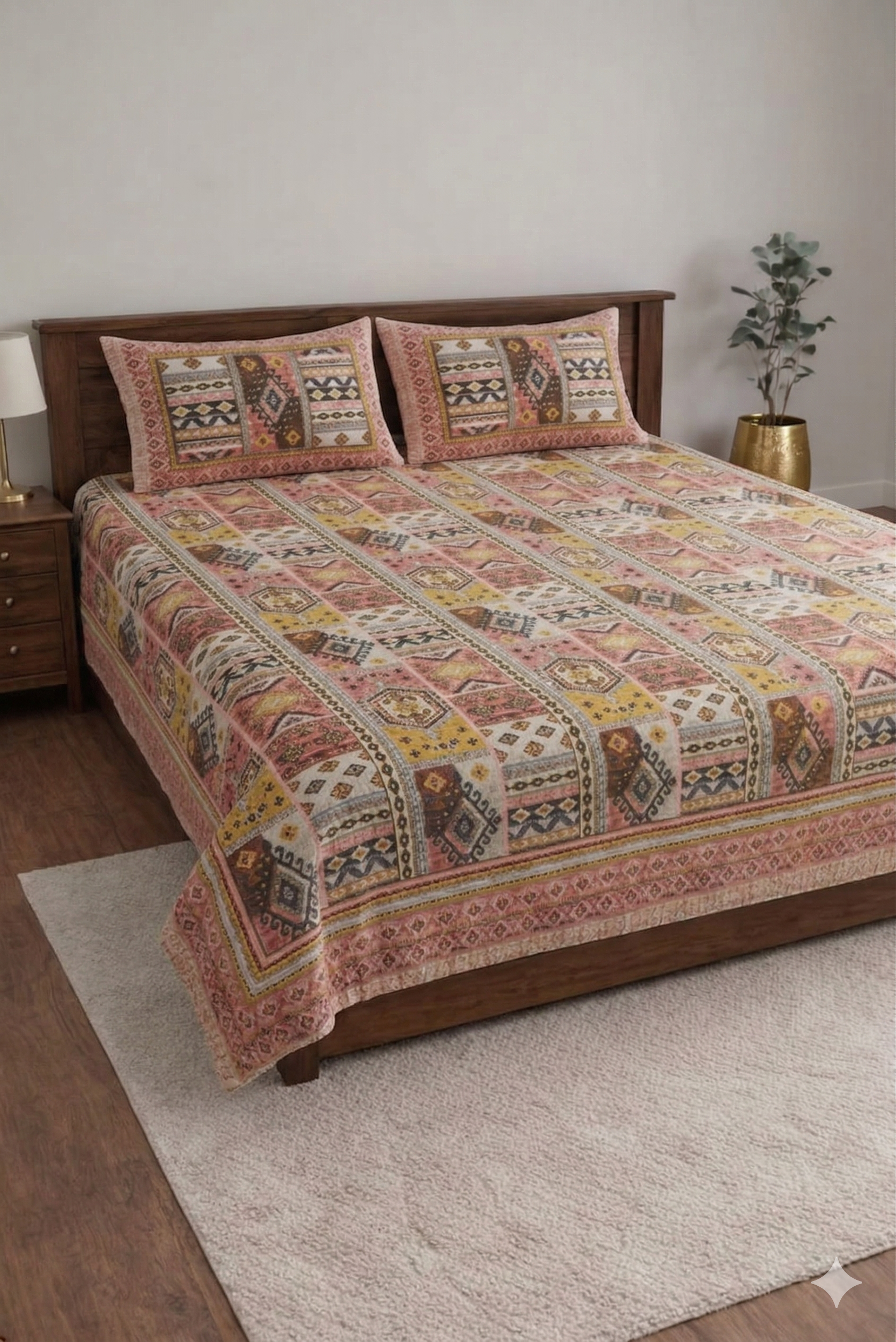 Jhankar-Designer Soft printed Bedsheet