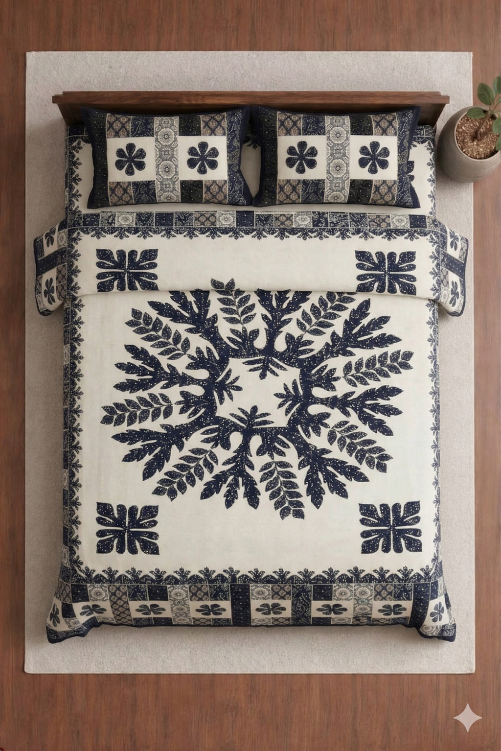 Block jaal Jaipuri Designer Bedsheet