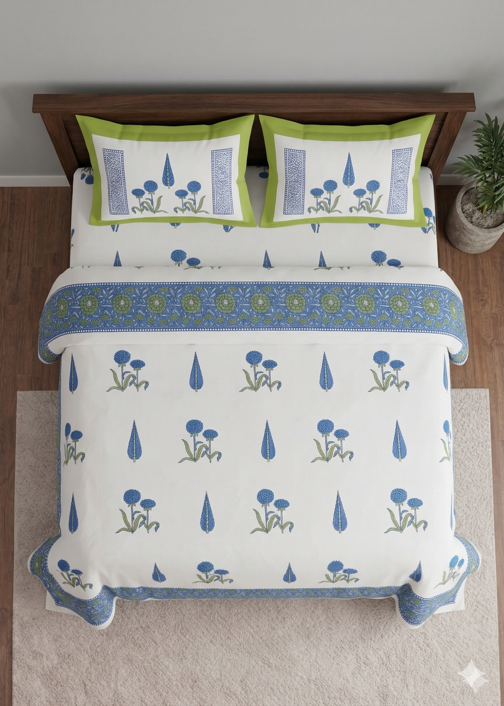 Tulip Rose Designed premium Bedsheet Set