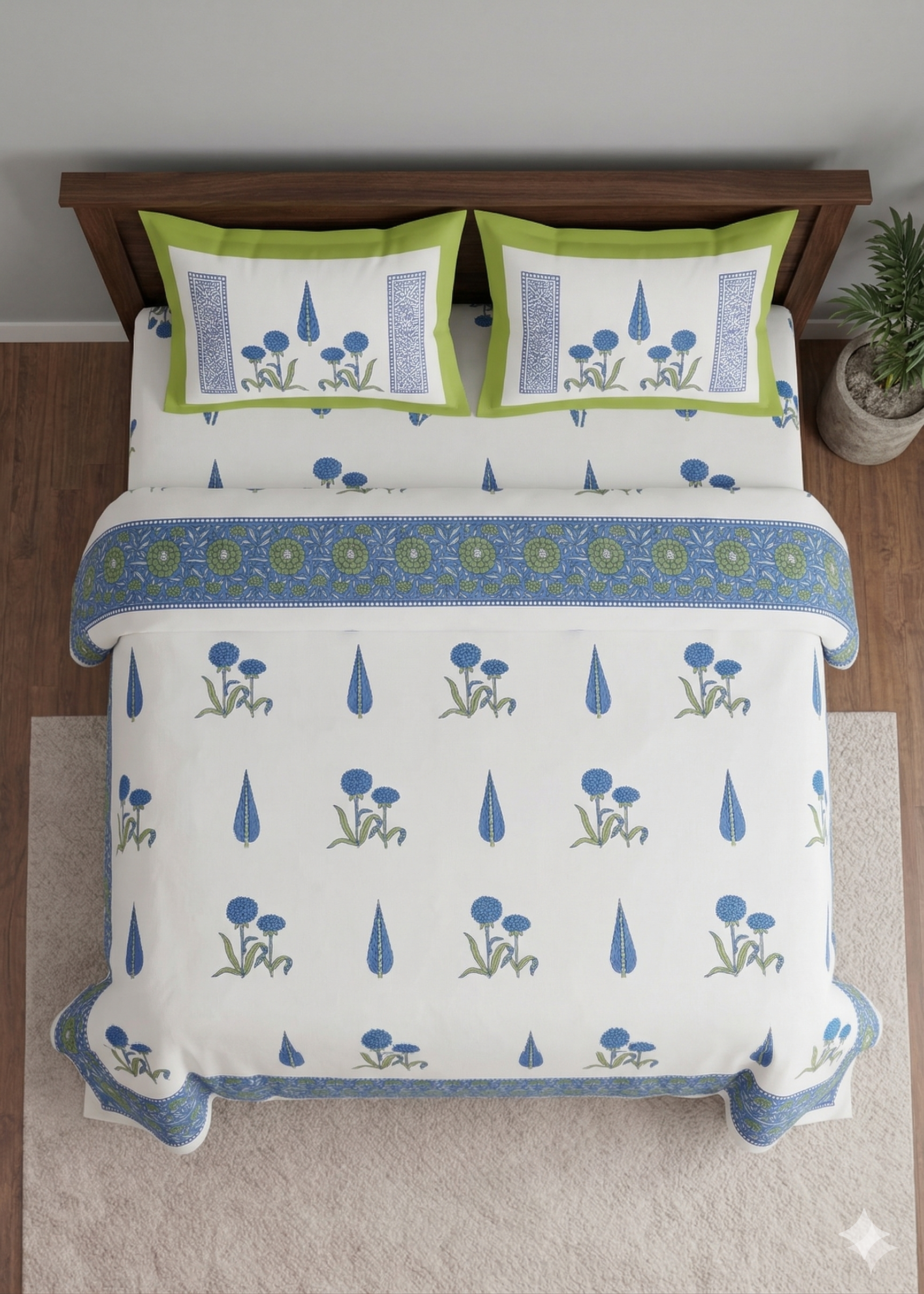 Tulip Rose Designed premium Bedsheet Set