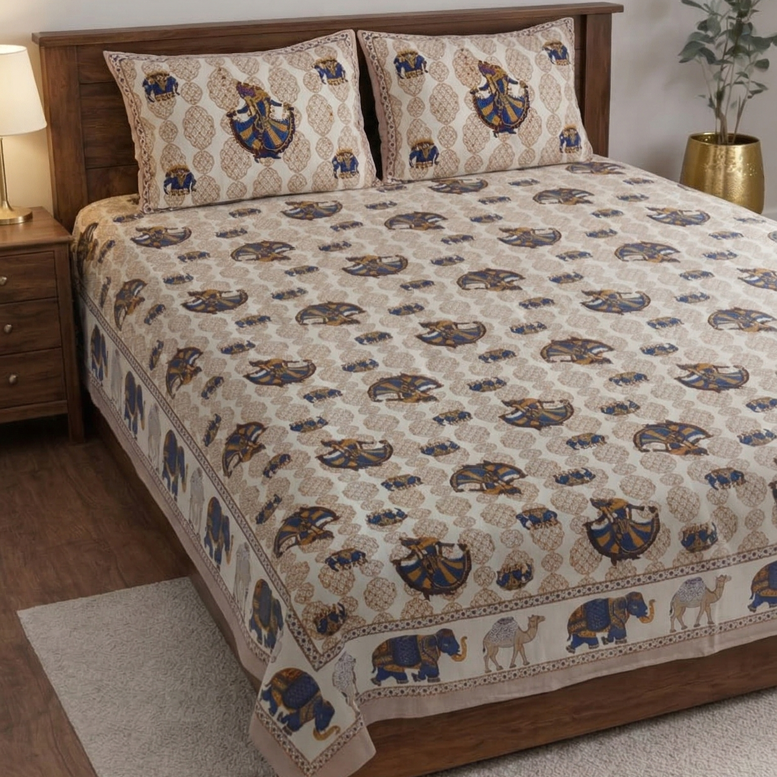 Jhankar Designer printed Bedsheet Set