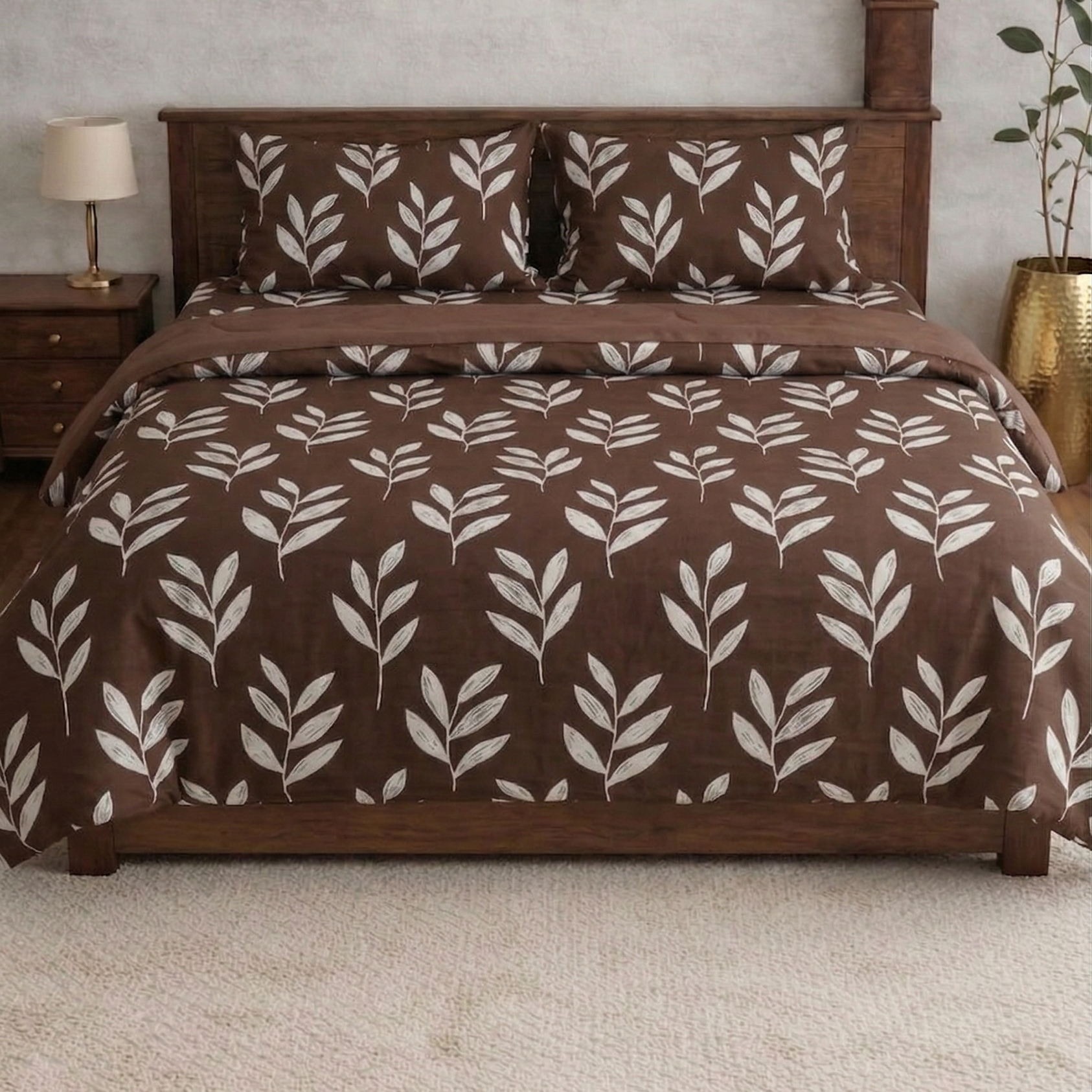 White Pearl Designer Bedsheet Set