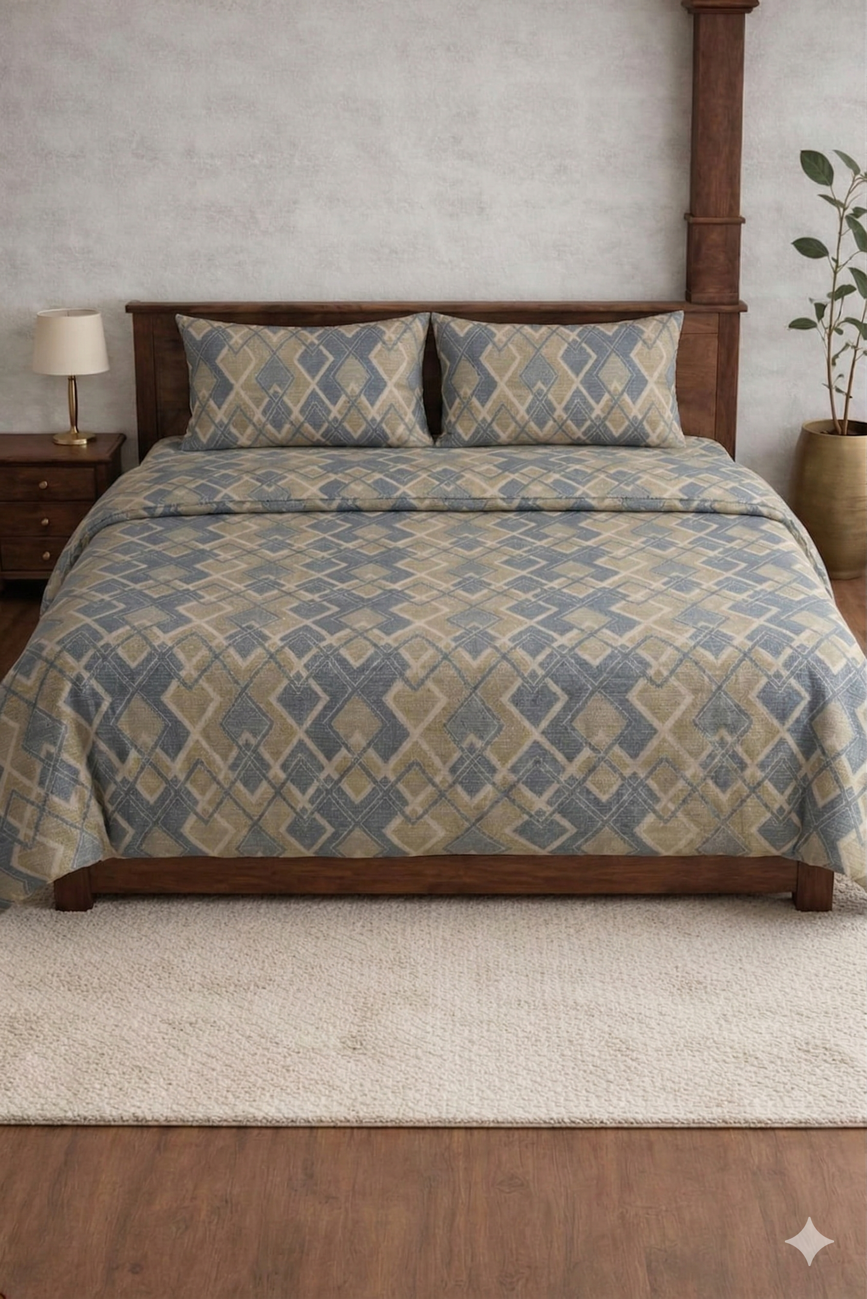 Crown Designer Bedsheet Set for daily Elegant vibes