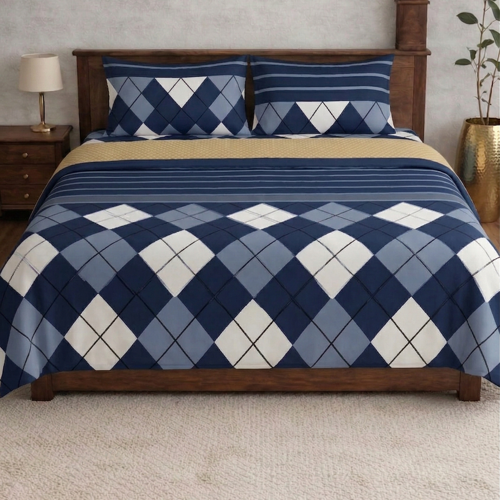 White Pearl Designer Bedsheet Set