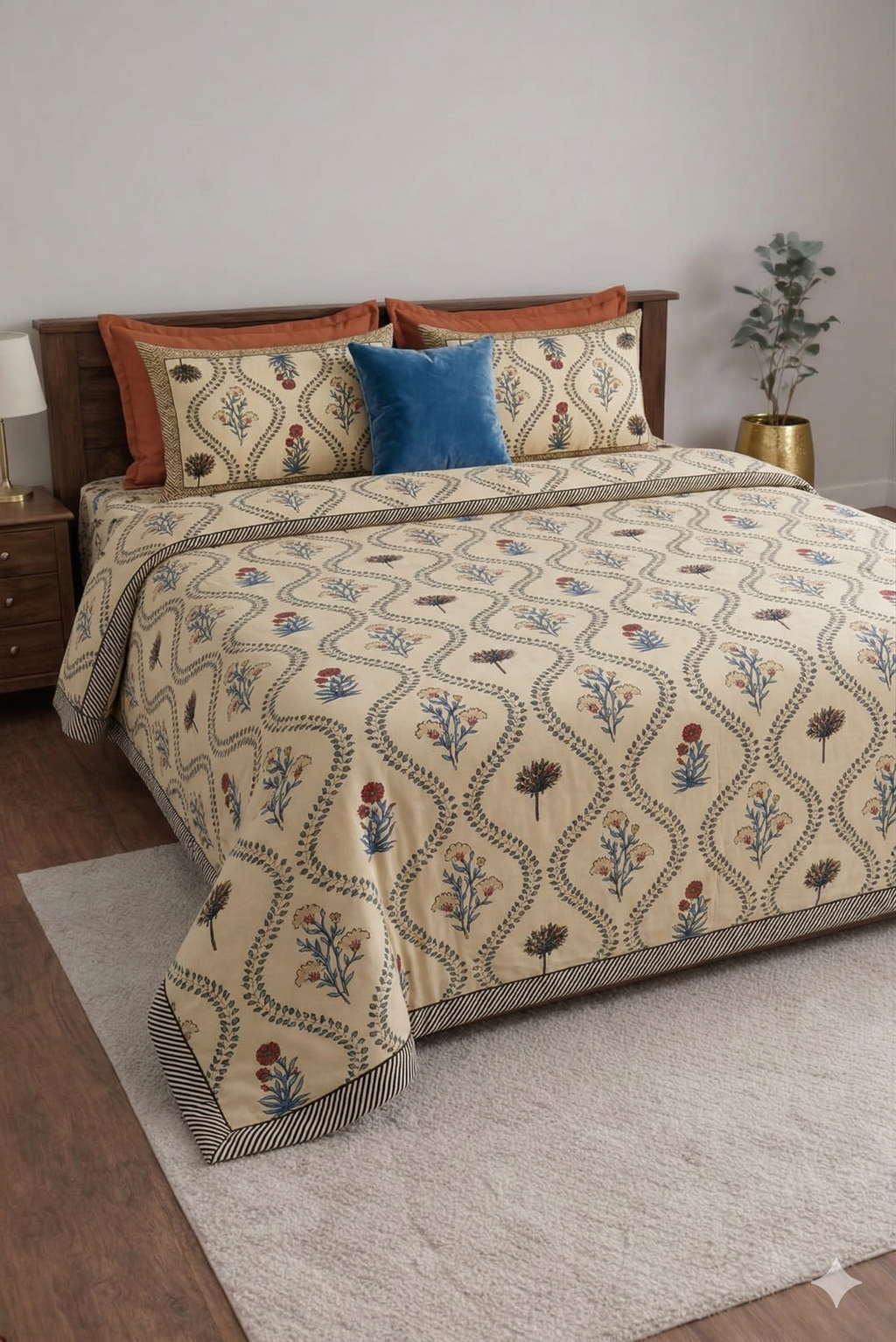 Tulip Rose Designed premium Bedsheet Set
