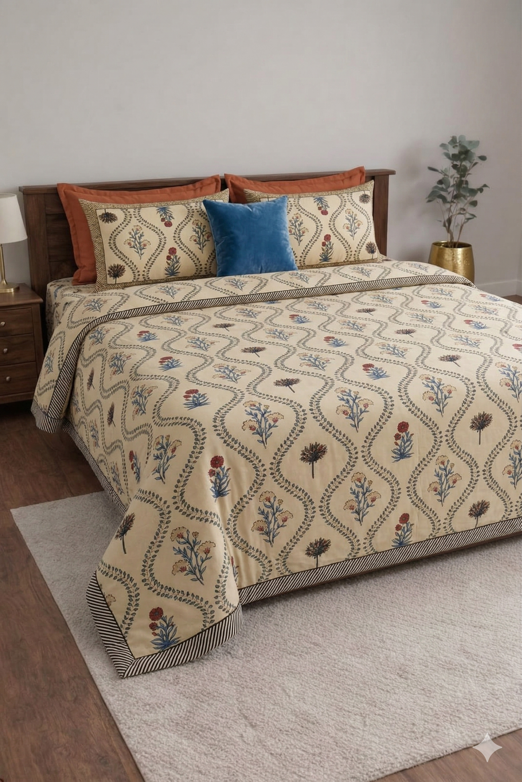 Tulip Rose Designed premium Bedsheet Set