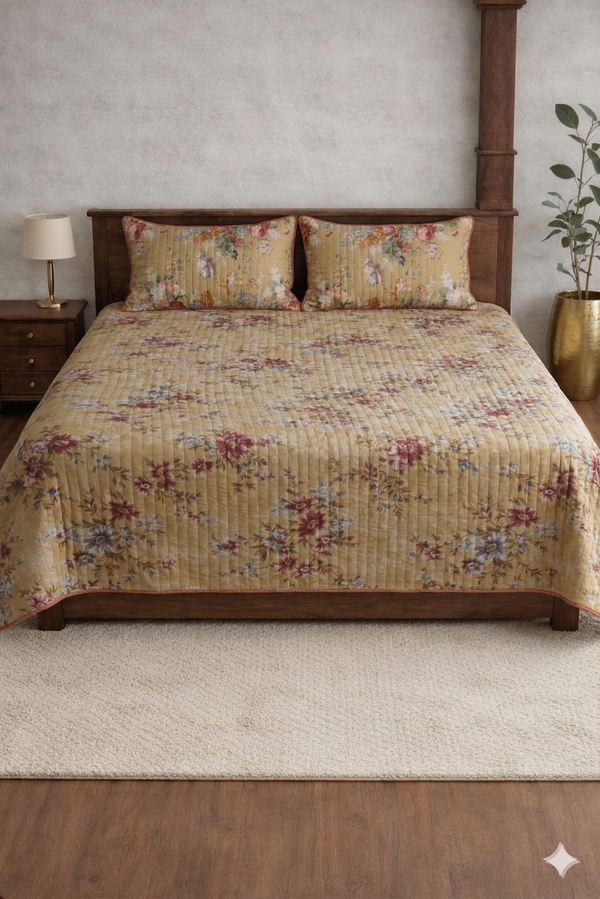 Anokhi Brown Cotton Bedding Set