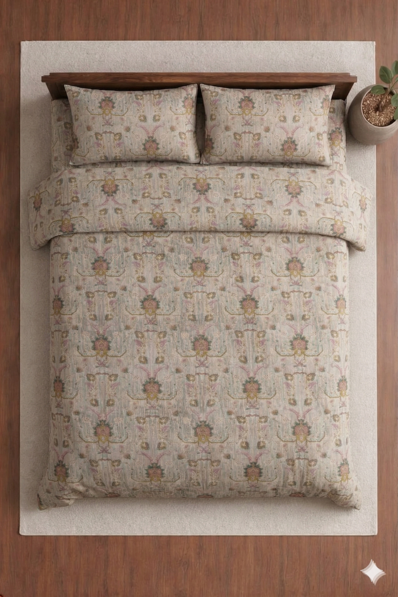 Crown Designer Bedsheet Set for daily Elegant vibes