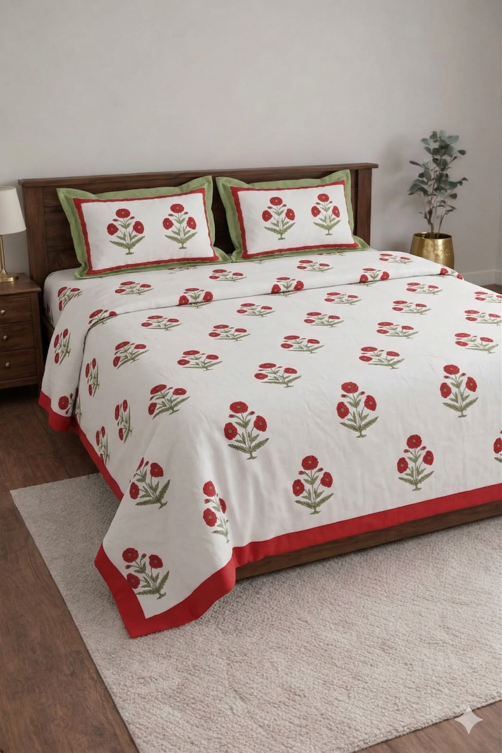 Tulip Rose Designed premium Bedsheet Set
