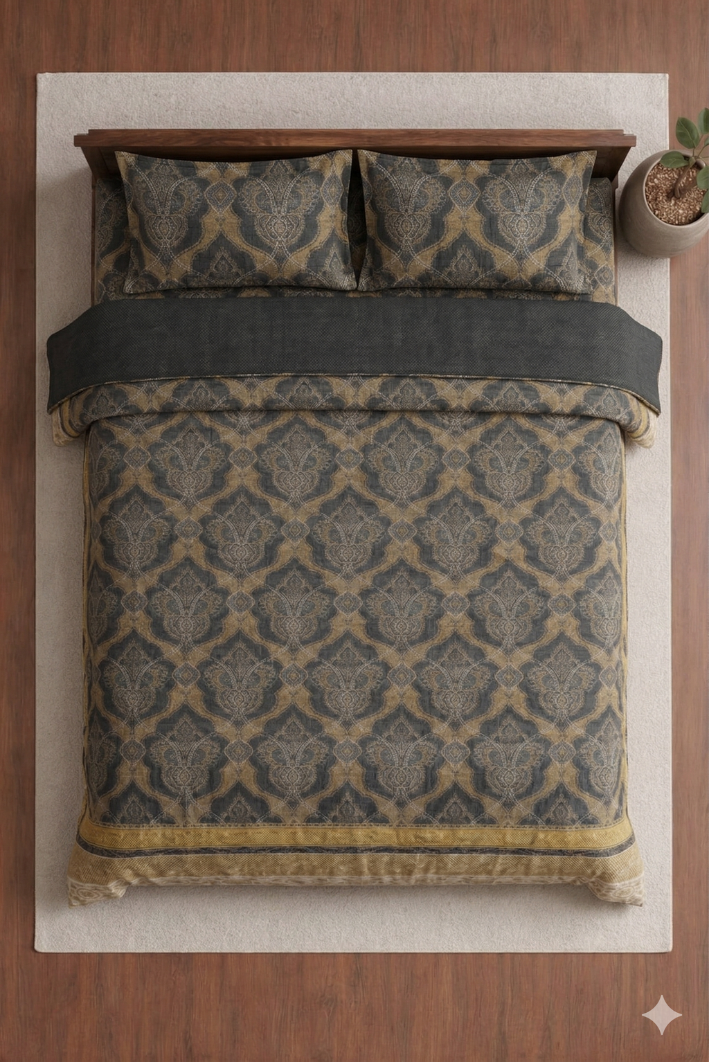 Italian Meenakari Besdsheet set